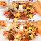 Artificial Autumn Wreath with Lights Maple Leaf Sunflower Wreath Pumpkins, Berries and Burlap Bow for Thanksgiving Home Indoor Outdoor Decoration
